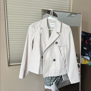 Women's Cream Double-Breasted Jacket